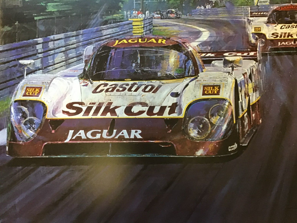 AUTOMOBILIA/LEMANS 1990/SILK CUT JAGUAR/WATTS/SIGNED FIVE DRIVERS/A-P