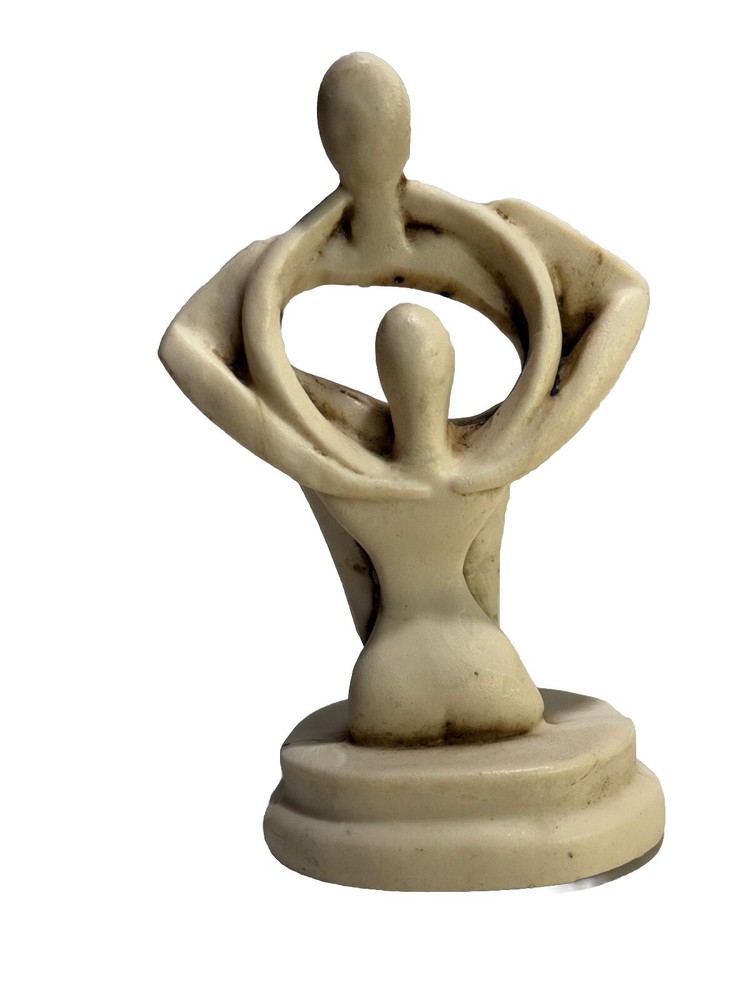 Art Deco Soapstone Infinity Sculpture Romantic Abstract Statue Gift