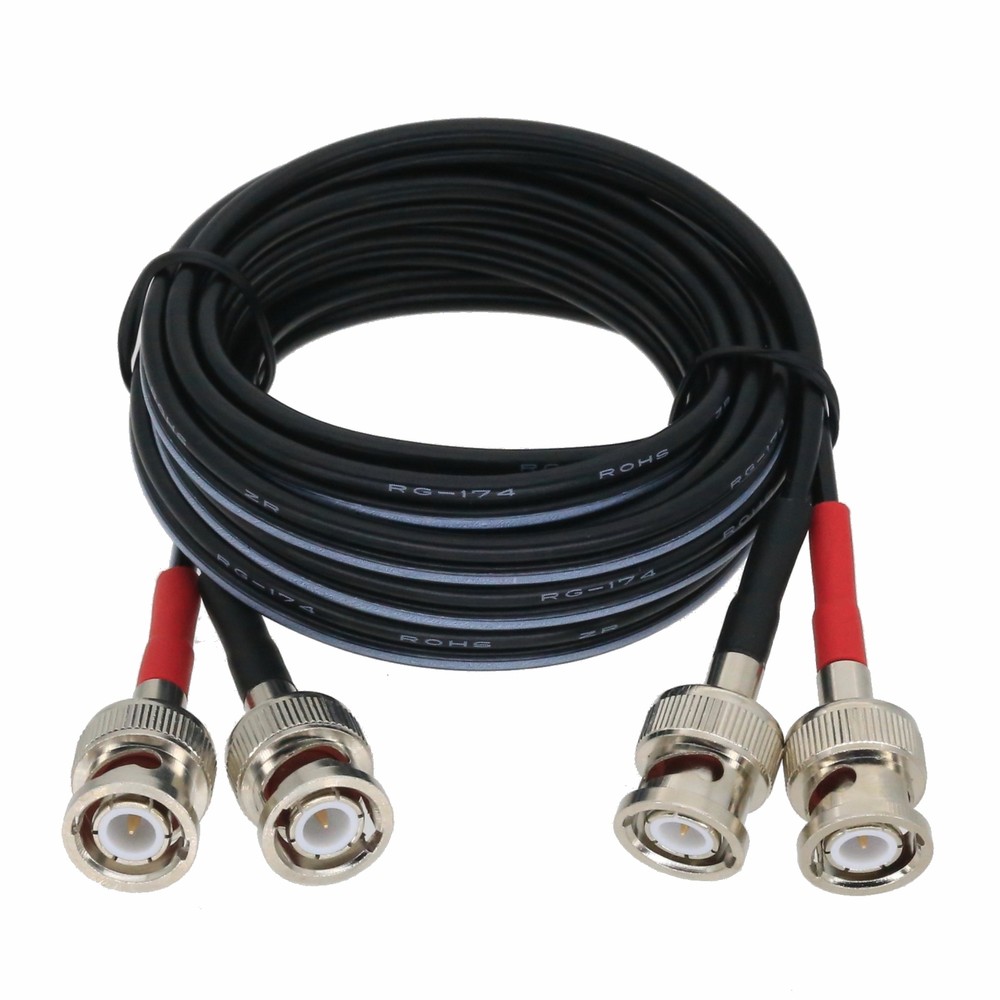 Dual Cable BNC to BNC M/M 2FT~10M For Ultrasonic Flaw Detector Accelerometer
