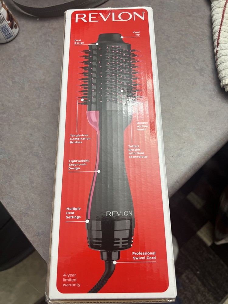Revlon One-Step Hair Dryer And Volumizer Hot Air Brush Pink/Black