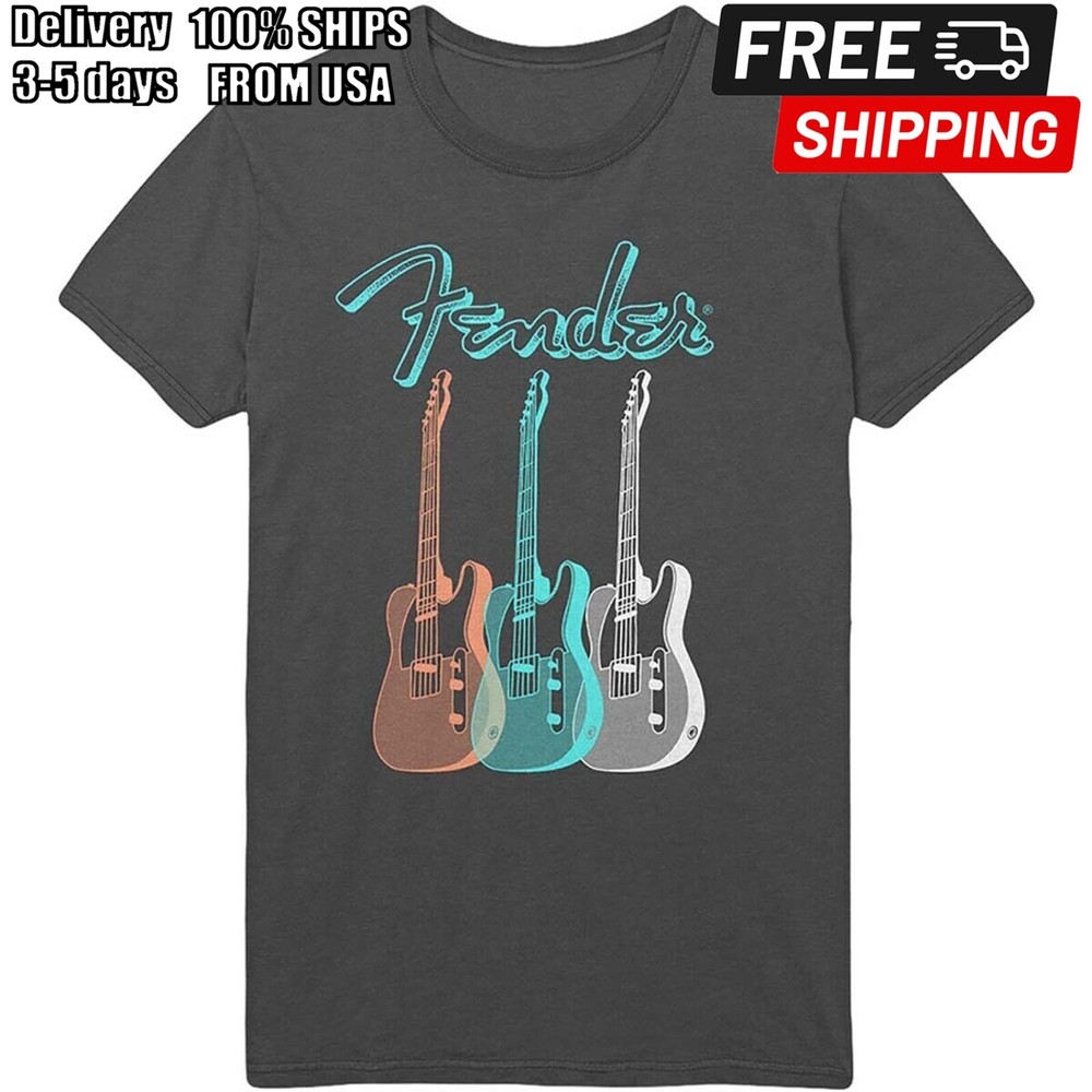 Fender Electric Guitars Telecaster Official Tee T Shirt Mens Unisex
