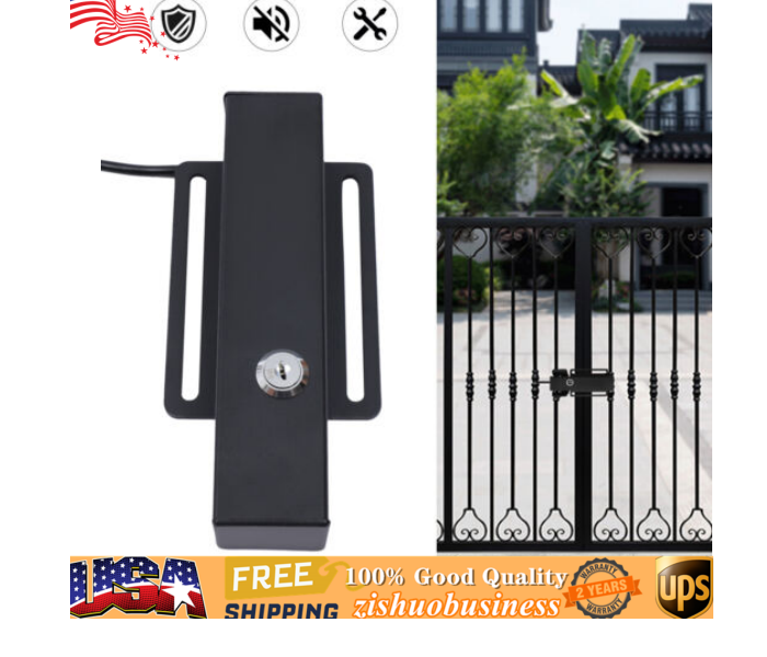 Automatic Electric Gate Lock Single/Double Swing Gate Opener Set w/Control Board