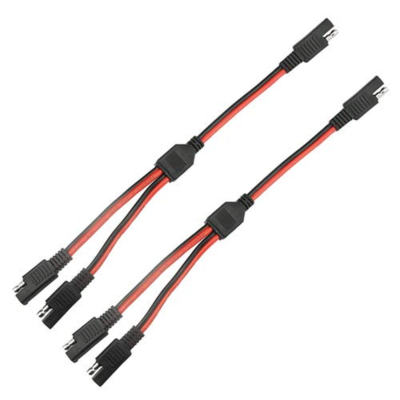 2 PCS 30Cm 14AWG SAE Y Splitter 1 to 2 SAE Connector Quick Release Quick Disconn