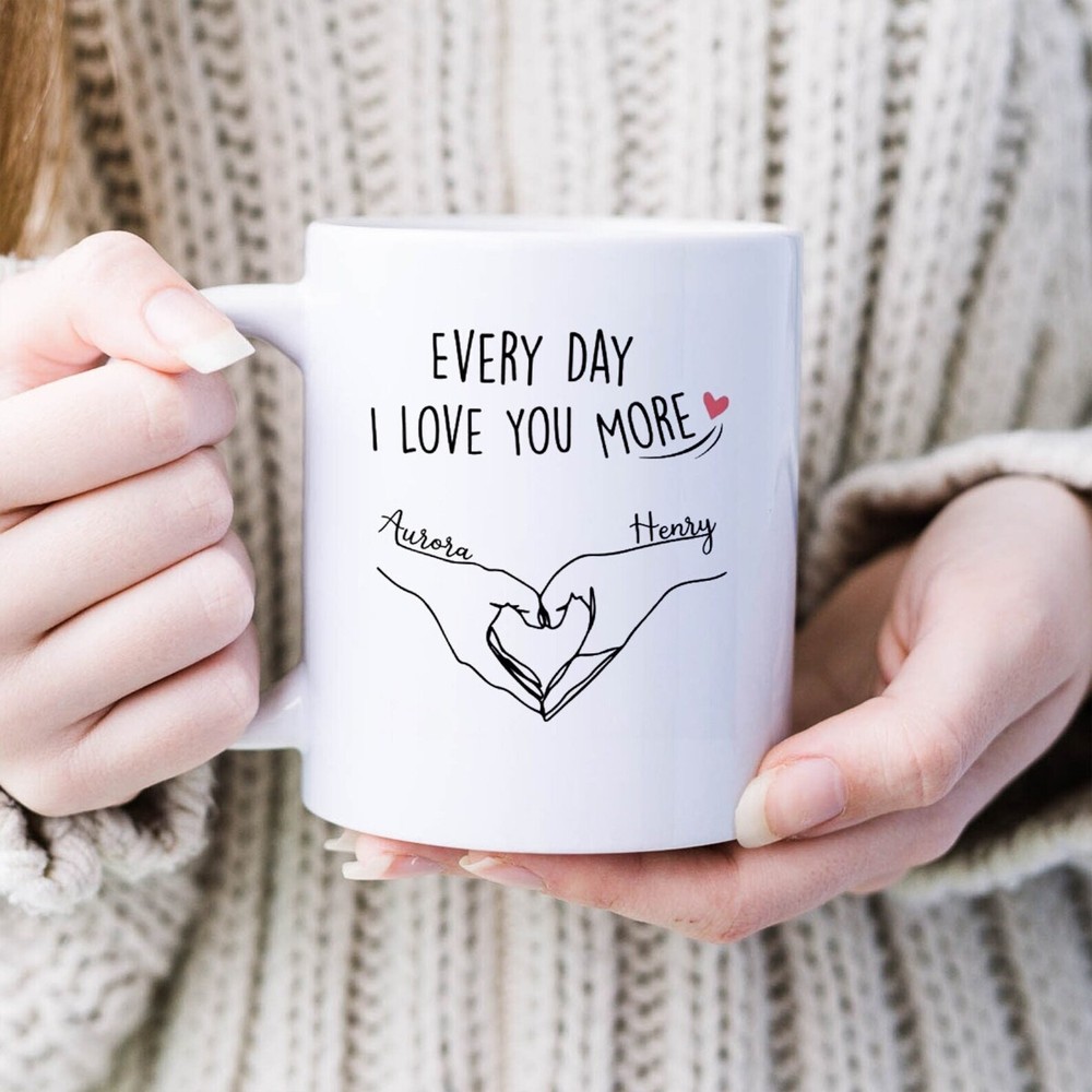Custom Name Mug - Personalized Valentine's Gift for Boyfriend