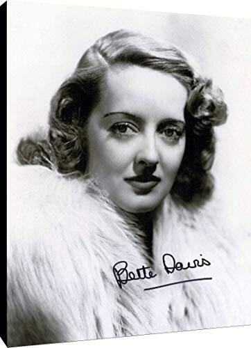 Acrylic Wall Art: Bette Davis Portrait Autograph Print