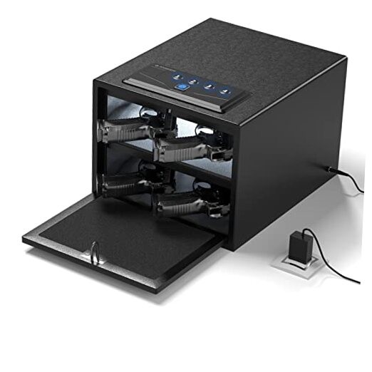 Biometric Fingerprint Gun Safe - Fast Access FCC & CA DOJ Certified Pistol Safe-image