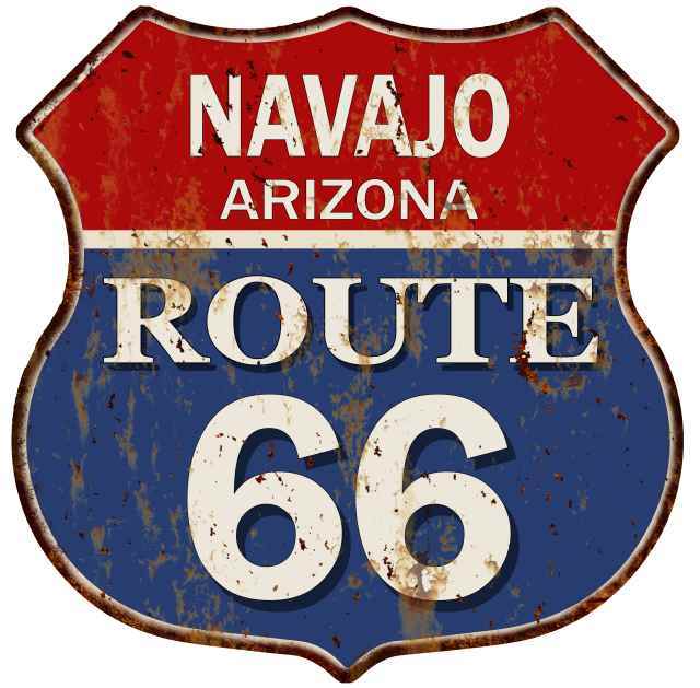 NAVAJO, ARIZONA Route 66 Shield Metal Sign Man Cave Garage 211110013005