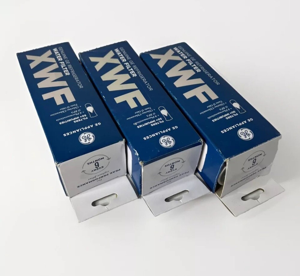 3 XWF Replacement Refrigerator Water Filter Cartridges New Sealed Fits: GE