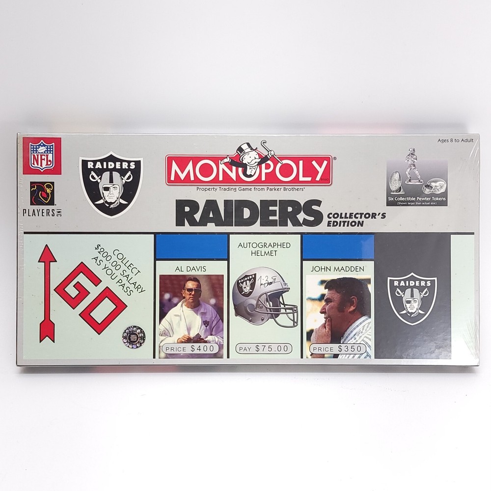 Raiders Monopoly 2004 Sealed NFL Collector's Edition Rare Hasbro Football Game