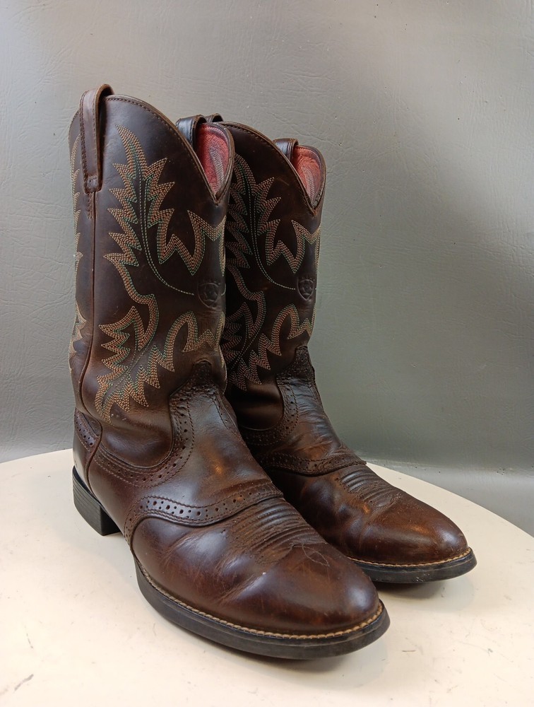 Ariat Mens Size 10 Brown Leather Western Cowboy Boots 1000160529427