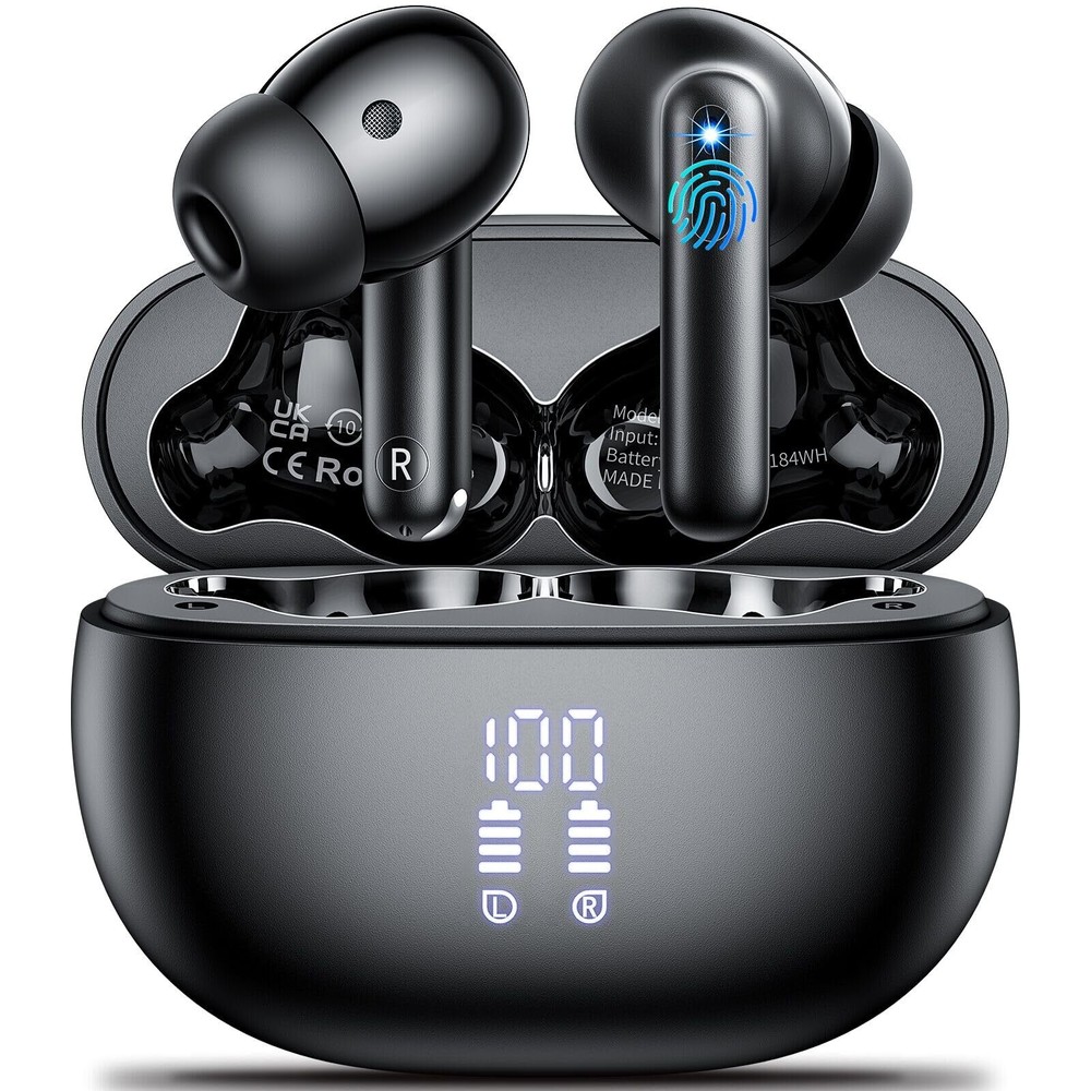 Wireless Bluetooth 5.3 Earbuds with HiFi Stereo 4 ENC Mic 42H Battery