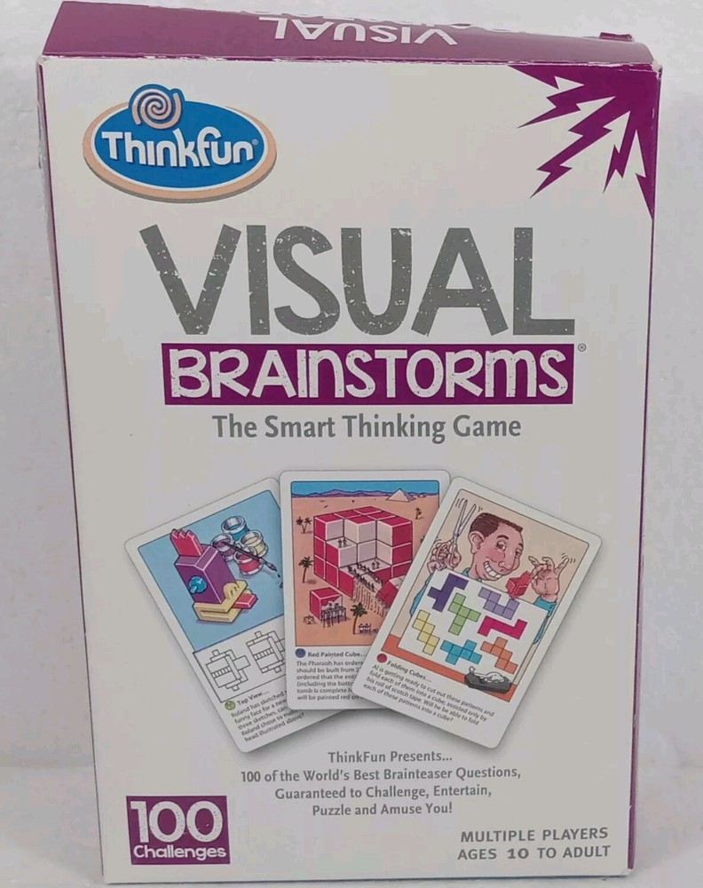 Visual Brainstorms Game The Smart Thinking Game  Think Fun Damaged Packaging-image