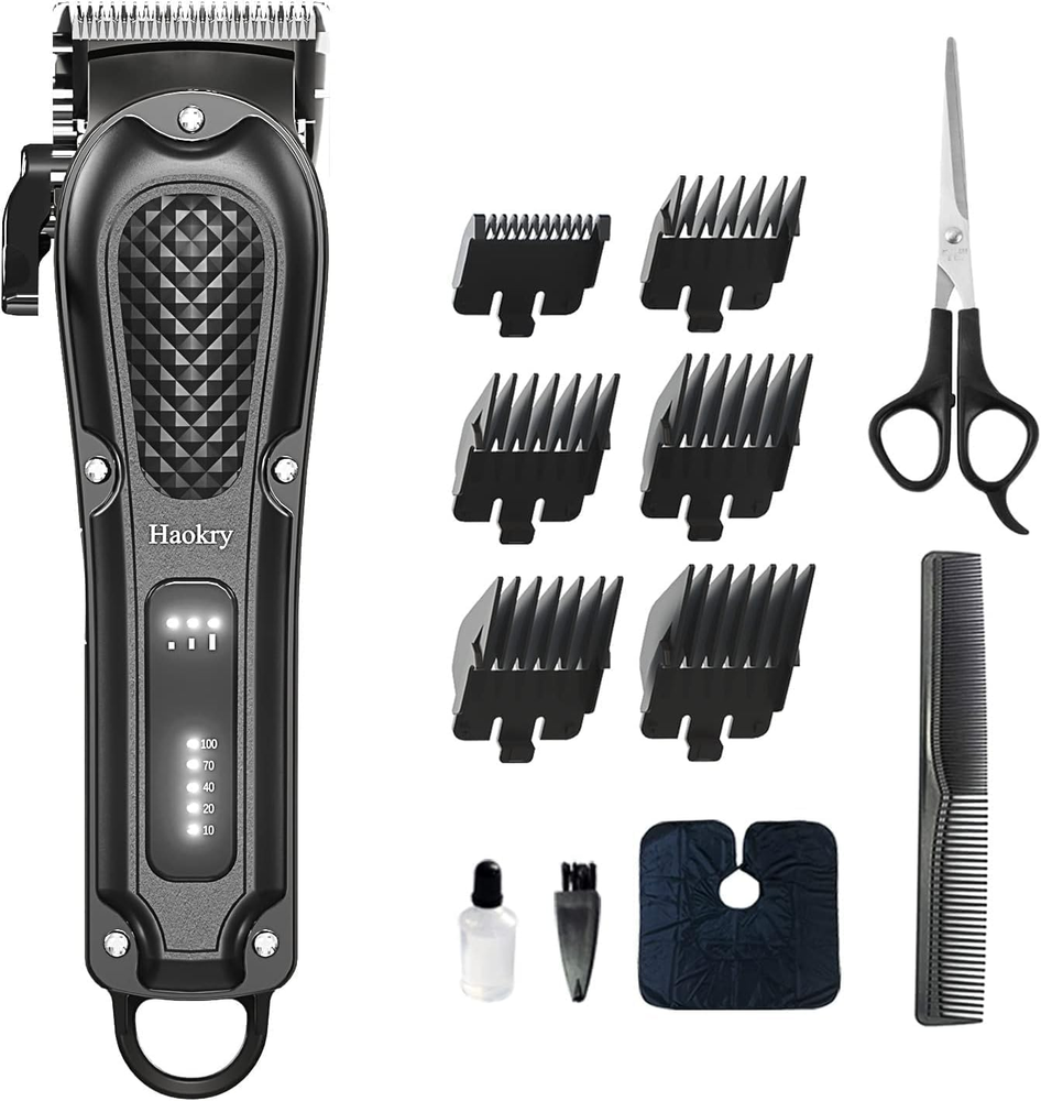 Professional Cordless Hair Clippers for Men - Rechargeable Grooming Kit
