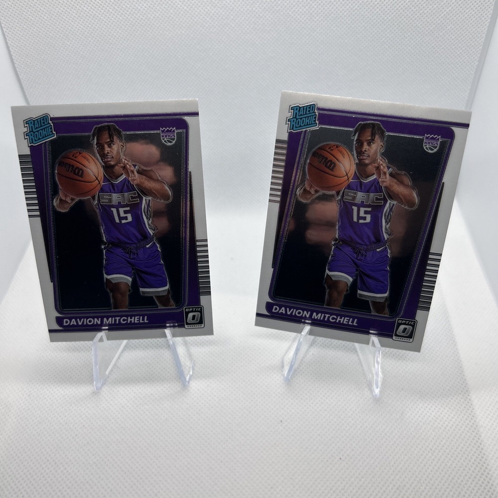 2021-22 Panini Donruss Optic #155 Davion Mitchell Rated Rookie RC Lot of 2