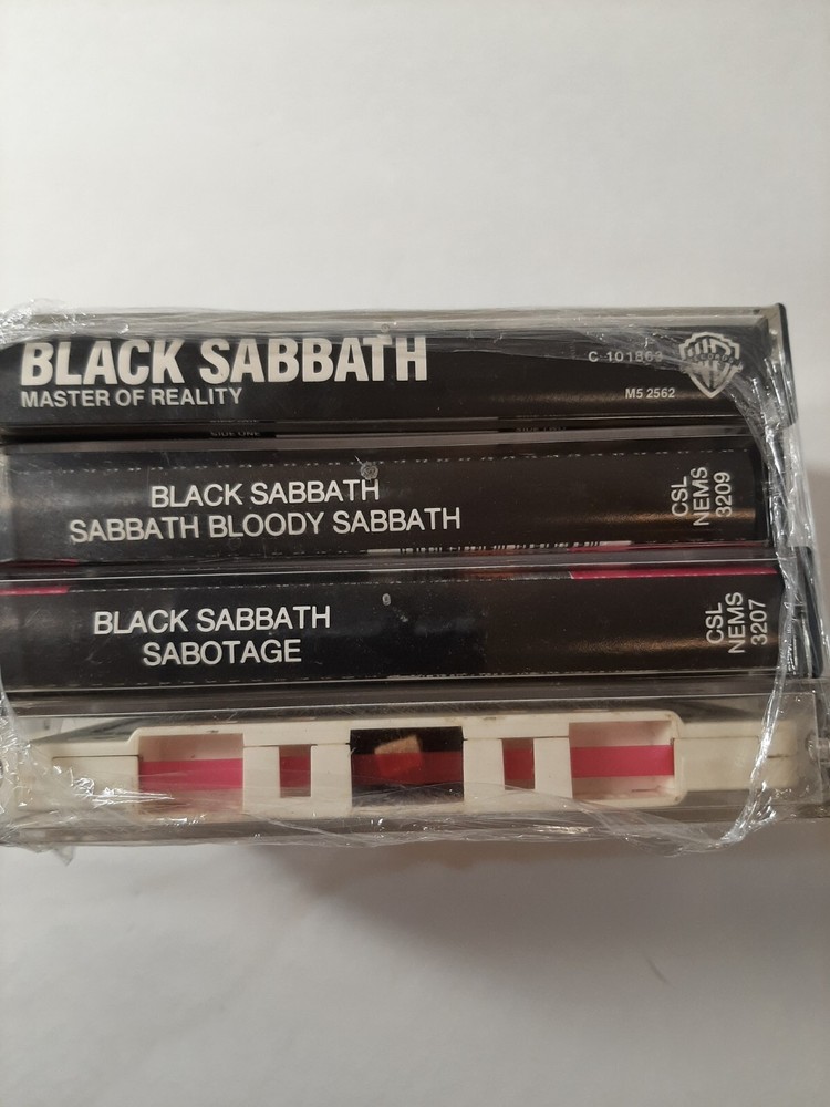 Black Sabbath Cassette Tape Lot Of 4 Sabotage Bloody Sabbath Master Of Reality