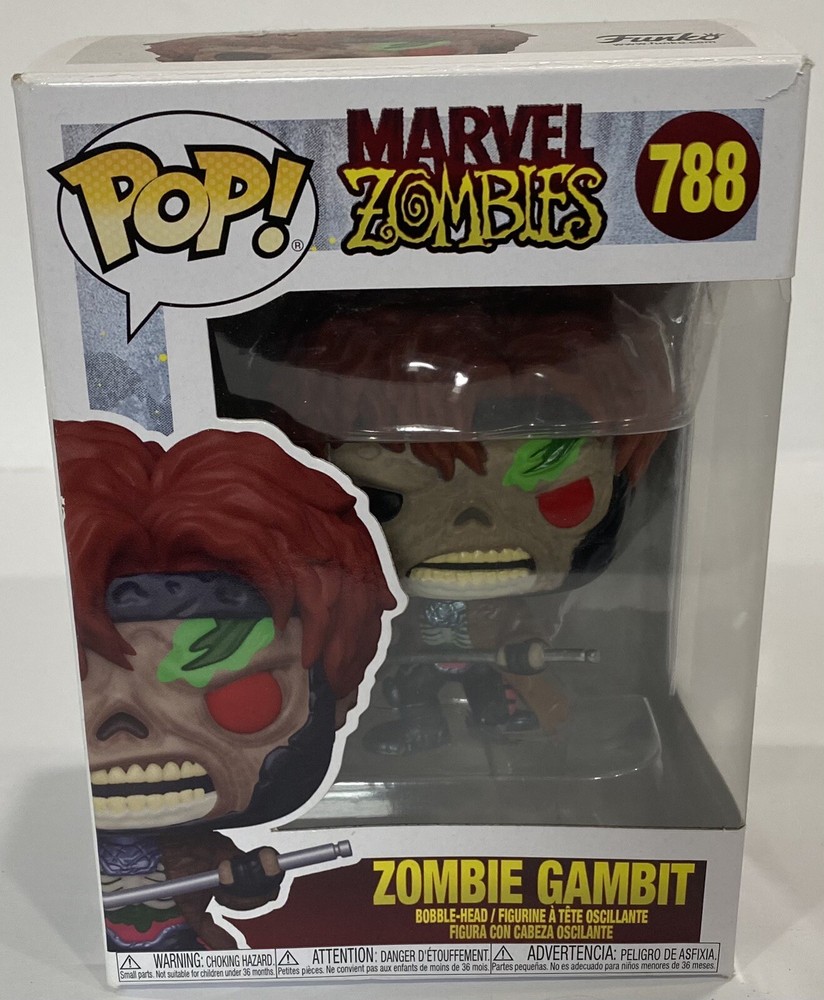 Funko Pop Zombie Gambit 788 Marvel Zombies Bobble-Head Vinyl Figure Damaged Box