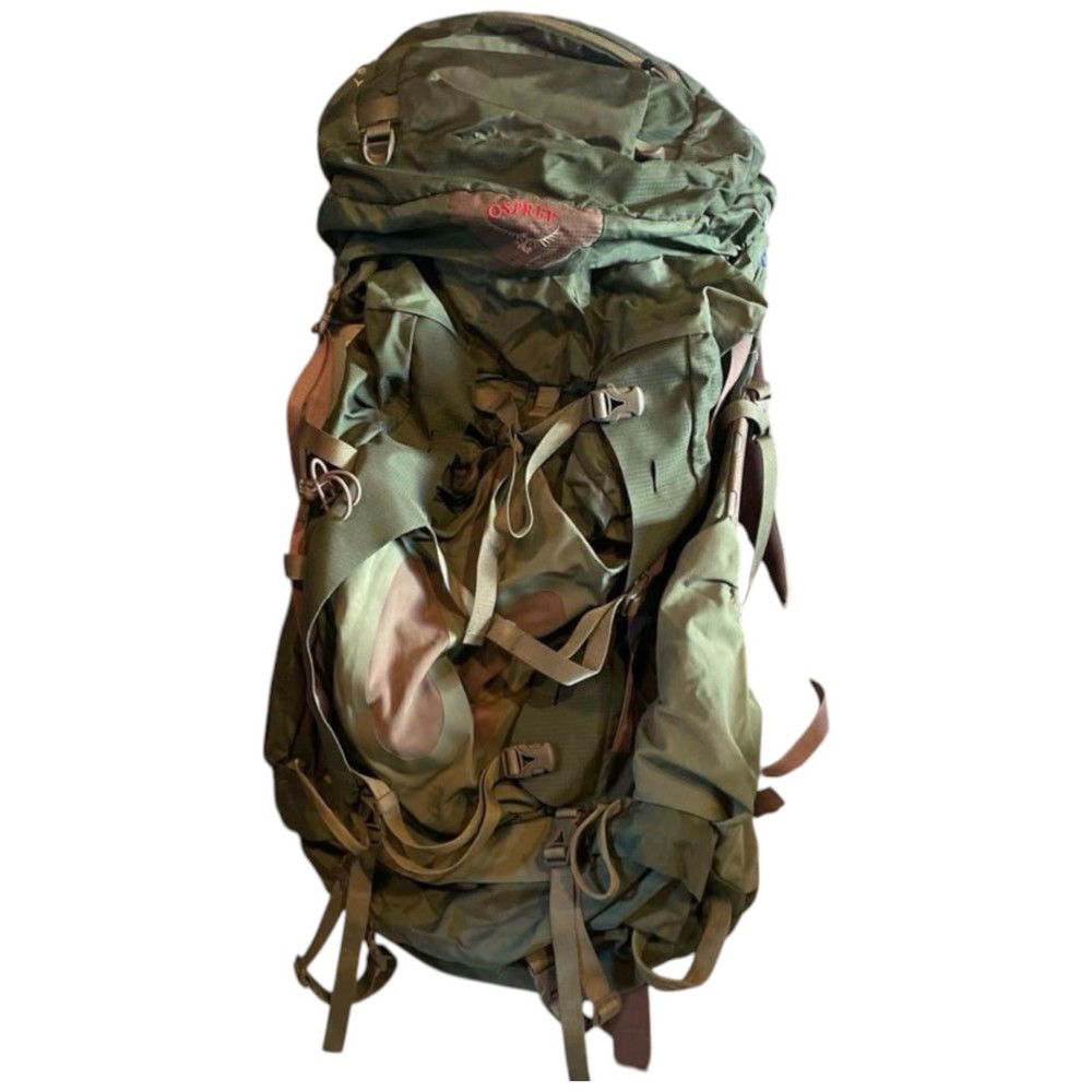 Osprey 85L Backpack Olive Green Large Capacity Used M Size