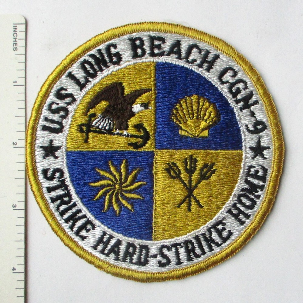 Original US NAVY SHIP PATCH USS LONG BEACH CGN-9