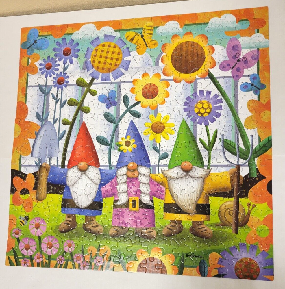 Gnome Sweet Gnome Jigsaw Puzzle 300 Large pcs Ceaco Spring Garden Poster42200