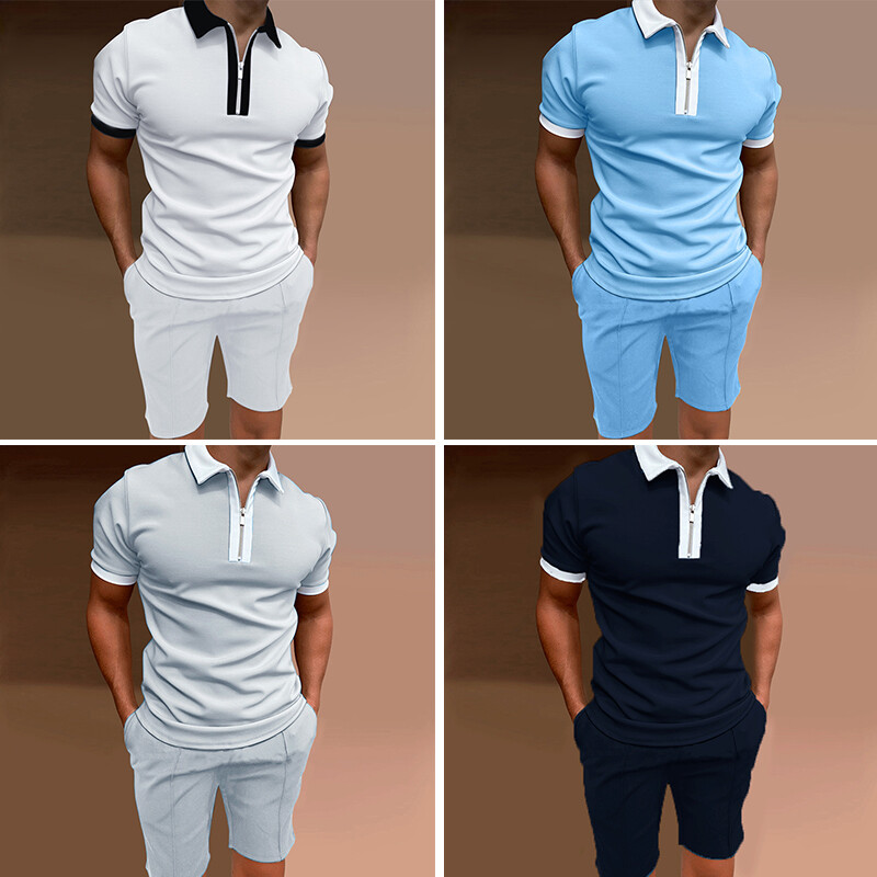 ❀Men's 3D Printing Suit Shirt Shorts Casual Short Sleeve Fashion 2 Piece/set