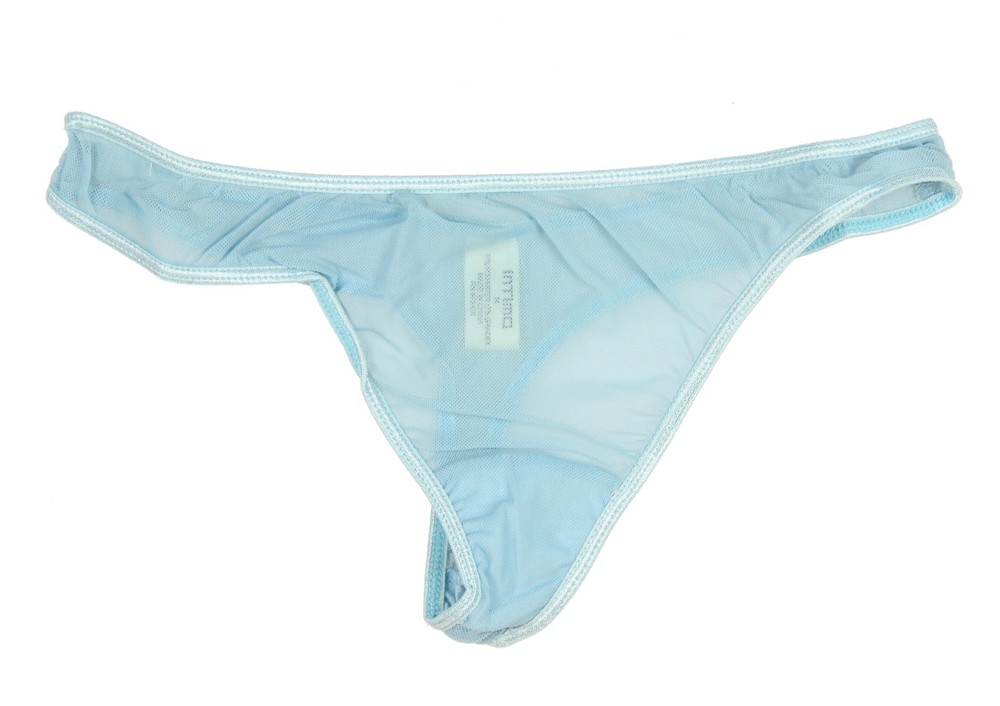 intimo Women's Nylon Mesh Low Rise Thong Underwear