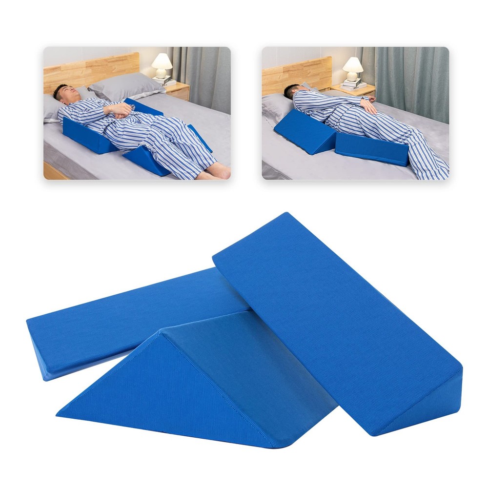 40 Degree Wedge Pillow for Side Sleepers - 3-in-1 Triangle Bed Support