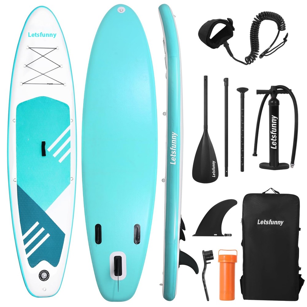 10ft Inflatable Stand Up Paddle Board for Yoga with SUP Paddle Accessories
