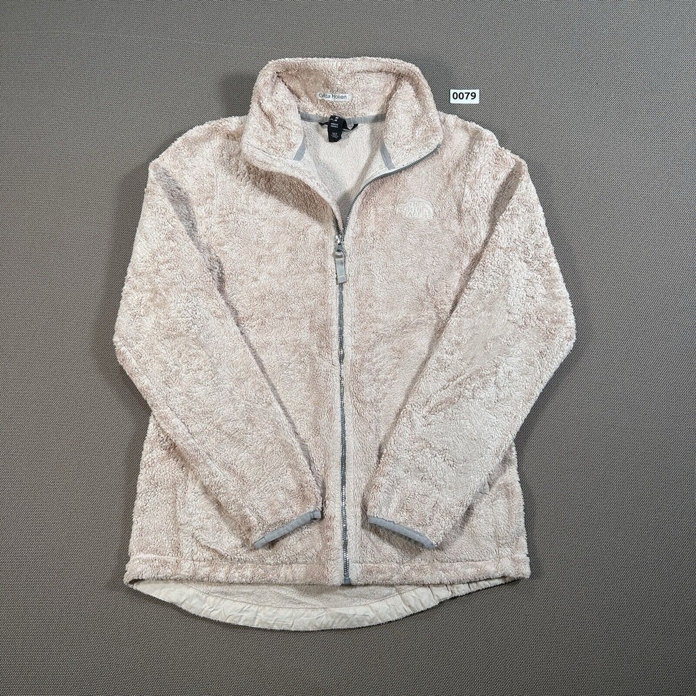 North Face Fleece Womens Size Medium Pink Full Zip Jacket TNF Teddy Fleece