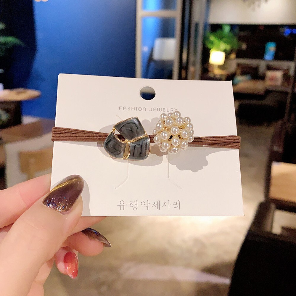 Elastic False Pearl Hair Bands Stylish Hair Ties and Ropes Accessories