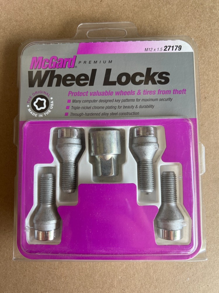 Mcgard 27179 Chrome Bolt Style Cone Seat Wheel Locks M12 X 1.5 Set Of 4