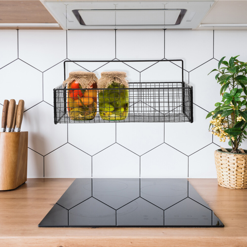 Wall Mounted Storage Basket Rack Shelf Nail-free Heavy Duty Kitchen