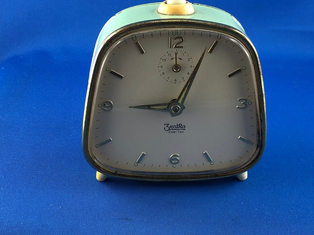 Vintage Zentra Two-Tone Clock