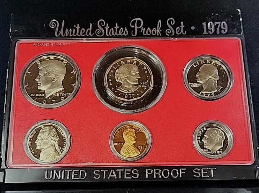 1979-S proof Coin set Type 1 Original Package 6 Cain Set