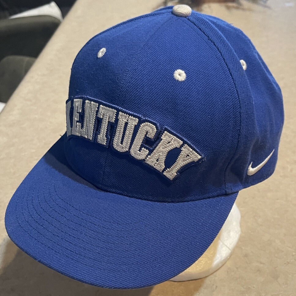 Kentucky Wildcats Nike Fitted Hat Cap Mens Size 8 Blue Y2K SEC Embroidered Stain