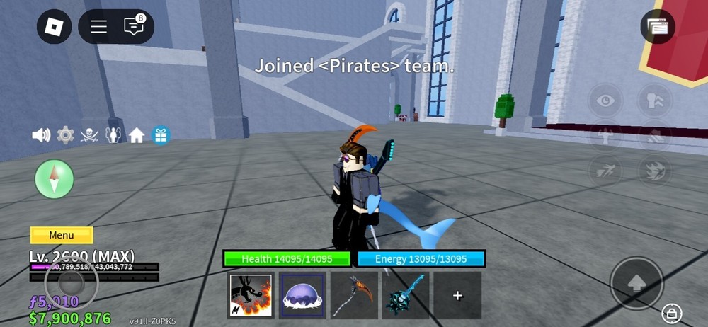 Blox Fruits Account with Perm Gas, Yeti, TTK Max – PayPal Only-image