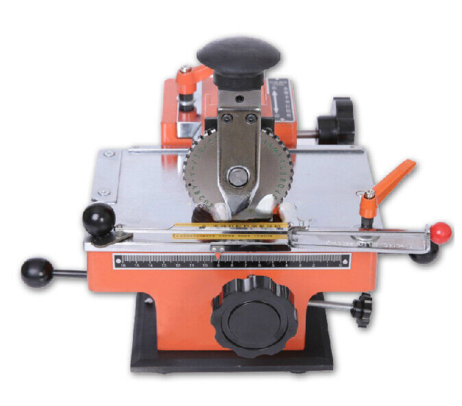 Semi-auto metal sheet embosser 4mm label stamping printer marking machine  -image