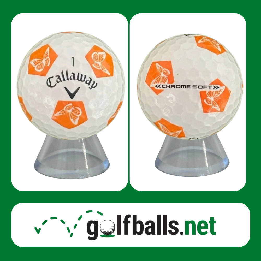Limited Edition Callaway Chrome Soft Truvis Golf Balls Monarch Beach Orange Butterfly 5A