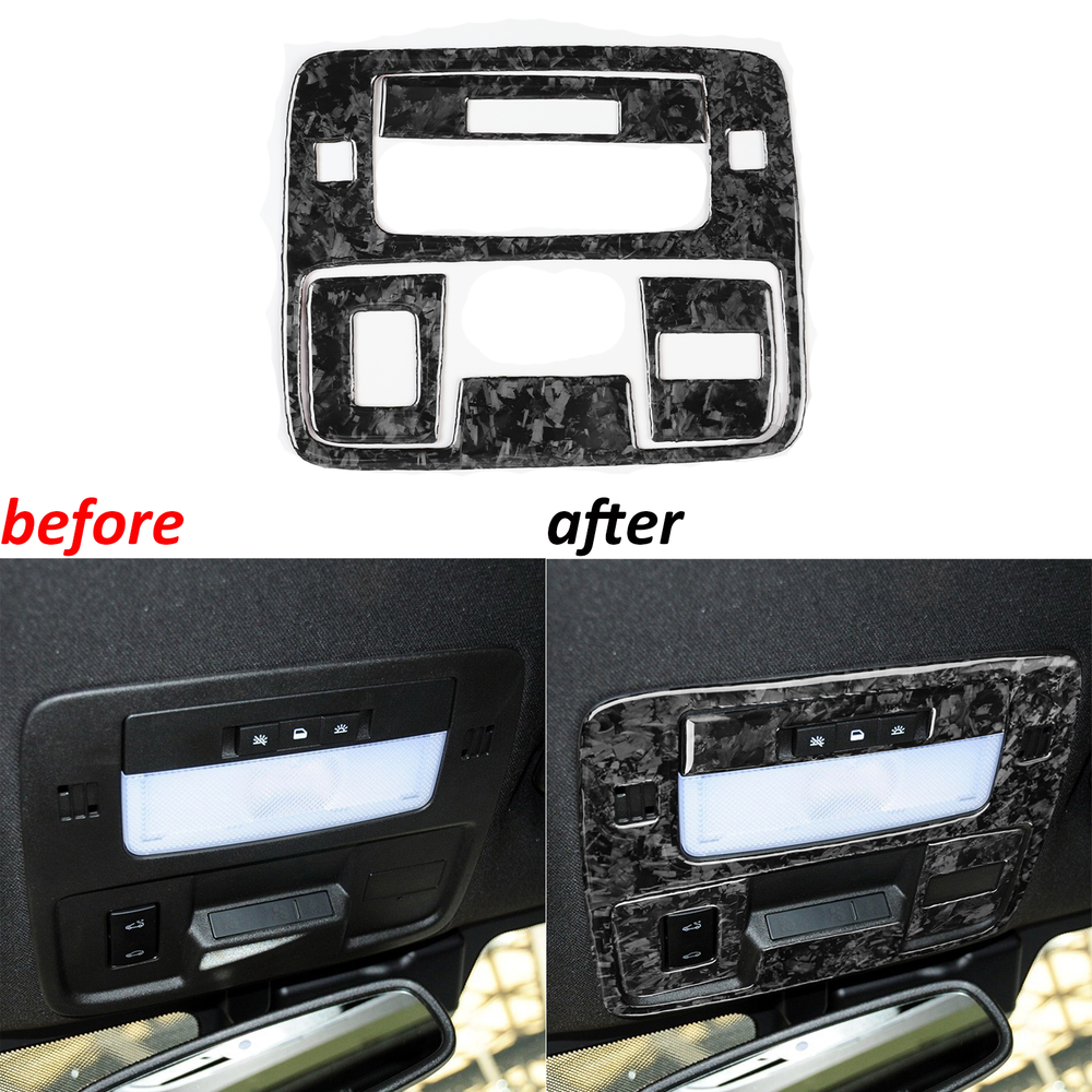 Forged Carbon Fiber Roof Light Panel Trim For 2010-2015 Chevy Camaro