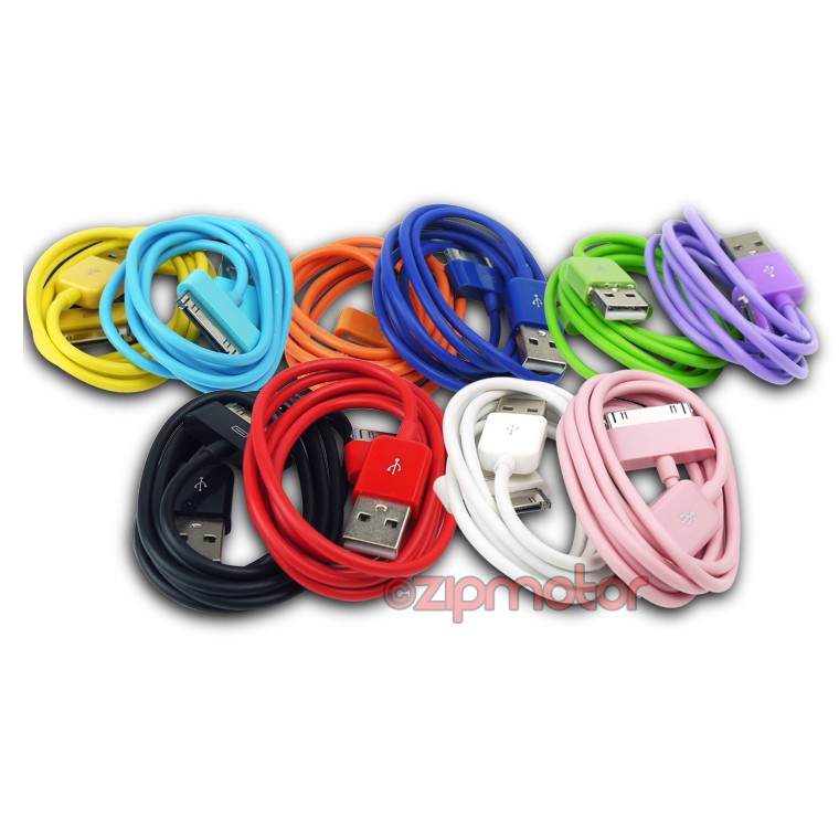 3FT USB Sync & Power Charger Cable for iPhone iPod iPad - 10 Colors