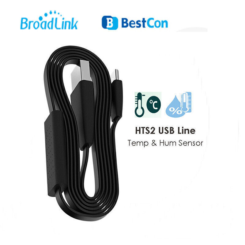 For RM4 Pro/RM4 Mini Broadlink HTS2 USB Temperature Humidity Sensor Detector