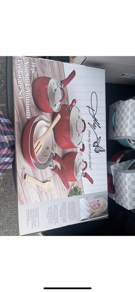 Dolly Parton Red Pots And Pans,one Day Sale Buy Now For Christmas ,￼last Set-image