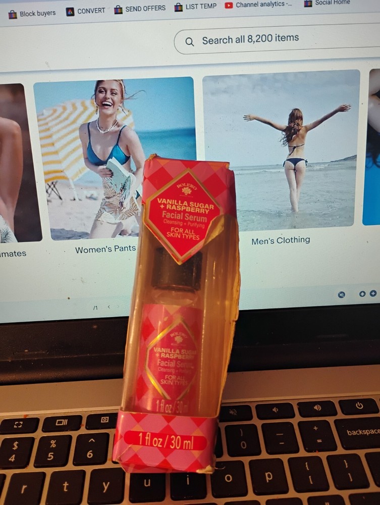 Bolero Vanilla Sugar & Raspberry Cleansing & Purifying Facial Serum, 1 oz NEW