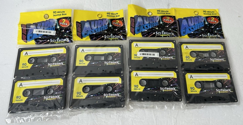 Vintage Sci Tonix System Low Noise 90 Minute Audio Cassettes 2 Pack Lot Of 4