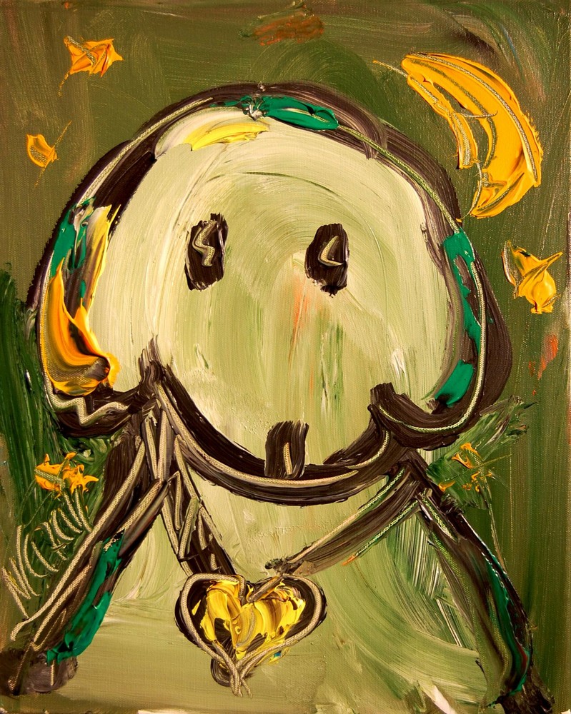 MOON DOG ART CANVAS IMPRESSIONIST IMPASTO ARTIST  Original Oil Painting RG