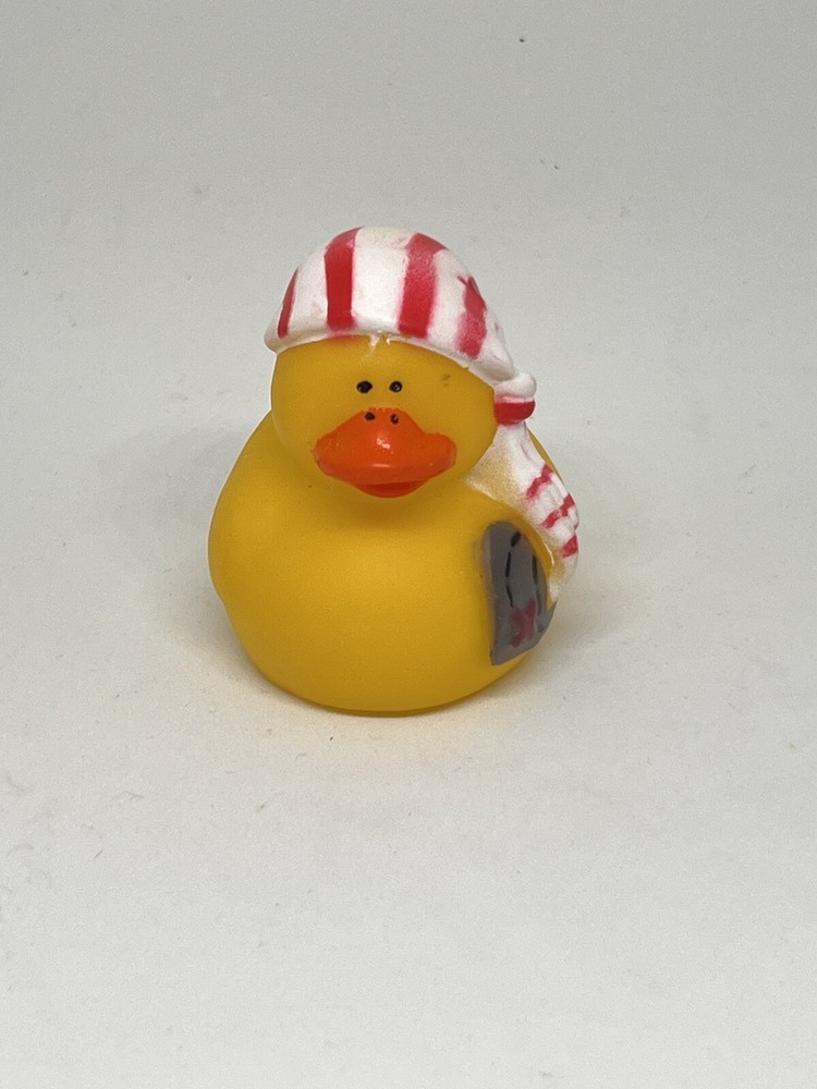 Buccaneer Pirate Rubber Duck with Bandana 2 Inch Bath Toy for Pool or Jeep  