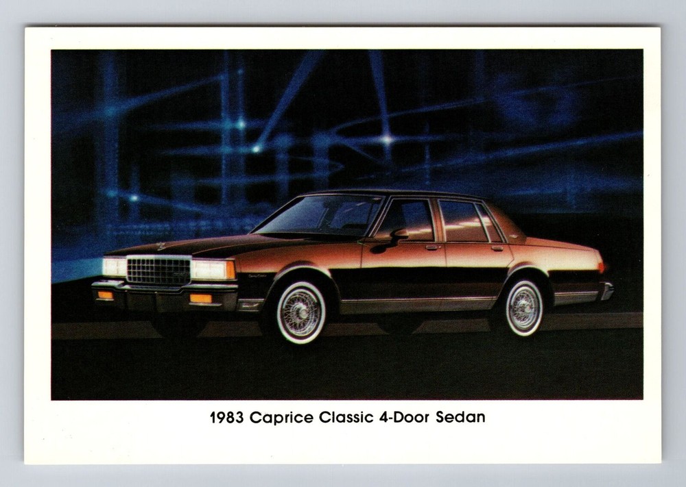1983 Caprice Classic 4 Door Sedan, Cars, Transportation Antique Vintage Postcard