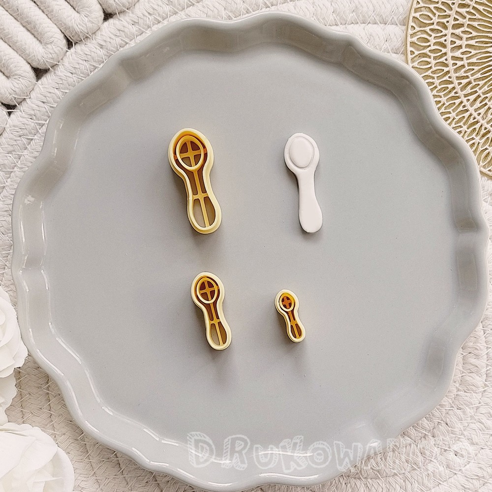 Spoon Fork Utencil Kitchen Polymer Clay Cutter For Earring Jewelry Making