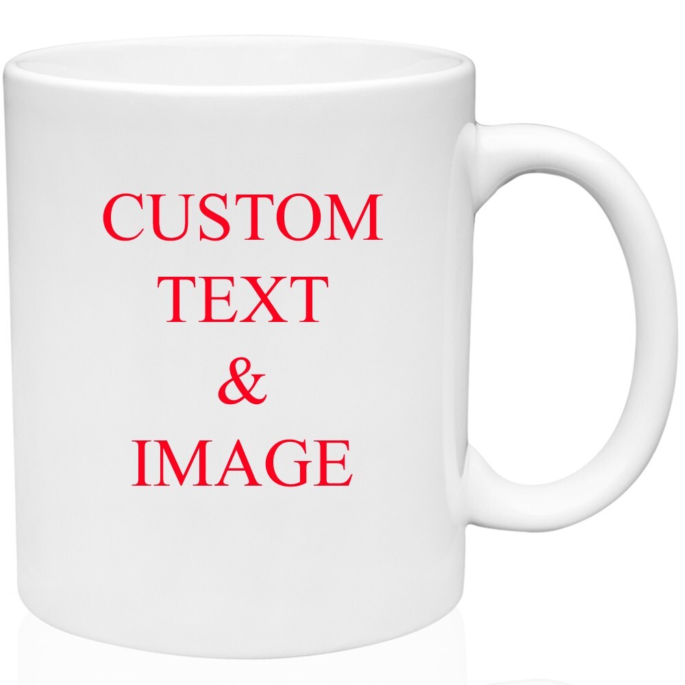 Custom Photo & Name Mug - 11oz Personalized Ceramic Coffee Cup Gift-image
