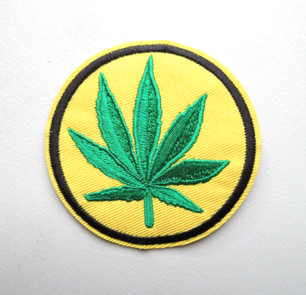 🔥MARIJUANA CANNABIS LEAF JACKET HAT VEST CLOTHING EMBROIDERED IRON ON PATCH