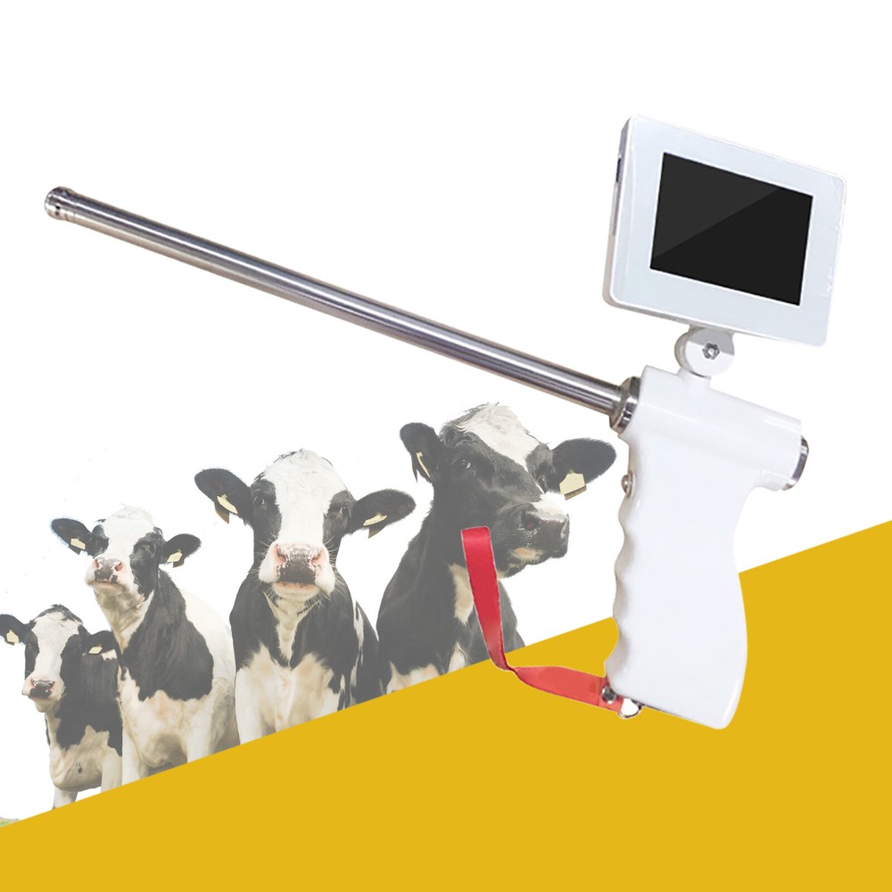 Visual Artificial Insemination Gun Cow Kit Camera with 360° Adjustable Screen-image